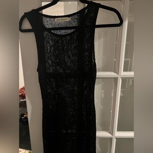 Asta Resprt black glitter knit bathing suit cover up